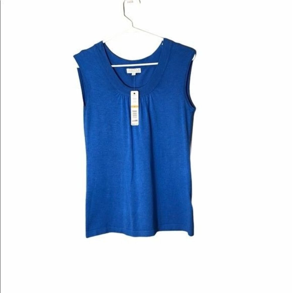 Joseph A NWT Sleeveless Sweater Blue Small